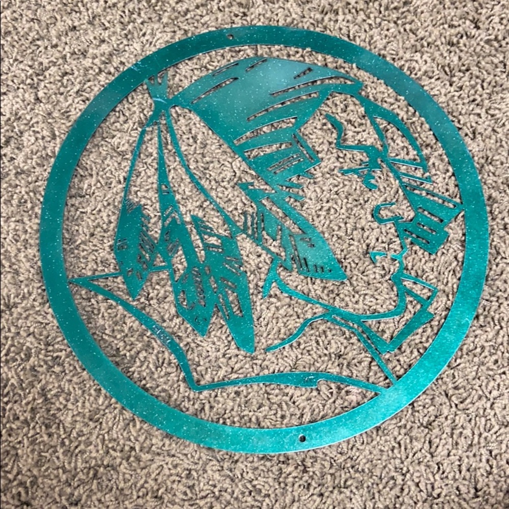UND Sioux metal wall decor